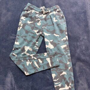 Under Armour UA Boys Rival Terry Pants Sweatpants Camo Blue Youth Size M